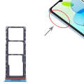 For Infinix Smart 6 X6511B SIM Card Tray + SIM Card Tray + Micro SD Card Tray (Blue)