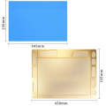 Aluminum Alloy Multi-function Microscope Base Workbench Electronic Mat Welding Blanket (Blue)