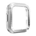 For Fitbit versa 2 PC Double-row Diamond-encrusted Protective Shell(Silver)