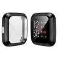 For Fitbit versa 2 Plating TPU All-inclusive Protective Shell(Black)