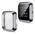 For Fitbit versa 2 Plating TPU All-inclusive Protective Shell(Gray)