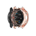Suitable for Garmin Fenix 6S / 6S Pro transparent TPU Silica Gel Watch Case(Transparent orange)