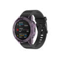 Suitable for Garmin Fenix 6S / 6S Pro transparent TPU Silica Gel Watch Case(Transparent purple)