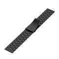 For Huami GTS/Galaxy Watch 42/40/44 20mm 3-Beads Stainless Steel Watch Band(Black)