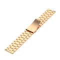 For Huami GTS/Galaxy Watch 42/40/44 20mm 3-Beads Stainless Steel Watch Band(Rose Gold)