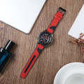 22mm For Huawei Watch GT2e / GT2 46mm Silicone Skin Carbon Fiber Watch Band(Red)