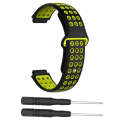 For Garmin Forerunner 220 / 230 / 235 / 630 / 620 / 735xt Silicone Watch Band(Black yellow)