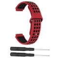 For Garmin Forerunner 220 / 230 / 235 / 630 / 620 / 735xt Silicone Watch Band(Red black)