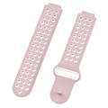 For Garmin Forerunner 220 / 230 / 235 / 630 / 620 / 735xt Silicone Watch Band(Pink white)