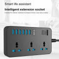 T09 3000W High Power Multi-Function Plug-in 3-Hole International Universal Jack + 6 USB Intellige...