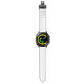 22mm For Huawei Watch GT2e / GT2 46mm Black Butterfly Buckle Leather Watch Band(White)