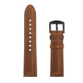 22mm For Huawei Watch GT2e / GT2 46mm Zigzag Leather Watch Band(Brown)