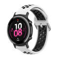 22mm For Huawei Watch GT2e/GT/GT2 46MM Fashion Inner Buckle Silicone Watch Band(White black)