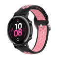 22mm For Huawei Watch GT2e/GT/GT2 46MM Fashion Inner Buckle Silicone Watch Band(Black pink)
