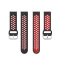 22mm For Huawei Watch GT2e/GT/GT2 46MM Fashion Inner Buckle Silicone Watch Band(Black red)