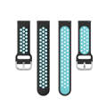 22mm For Huawei Watch GT2e/GT/GT2 46MM Fashion Inner Buckle Silicone Watch Band(Black teal)