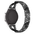 X-shaped Diamond-studded Stainless Steel Watch Band for Samsung Gear S3(Black)