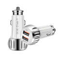 YSY-310QC18W QC3.0 Dual Port USB Car Charger + 3A USB to Micro USB Data Cable, Cable Length: 1m(W...