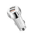 YSY-310QC18W QC3.0 Dual Port USB Car Charger + 3A USB to Micro USB Data Cable, Cable Length: 1m(W...
