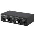 B052 2 In 2 Out Power Amplifier Speaker Selection Switcher with Volume Adjustment, 2 Power Amplif...