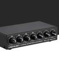 B054 4-Channel Microphone Mixer Support Stereo Output With Reverb Treble And Bass Adjustment, USB...