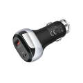 YSY-312PD PD 20W USB-C / Type-C + QC3.0 18W USB Interface 38W High-power Car Charger(Black)