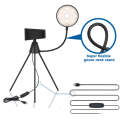 NS-08 Makeup Live Selfie Fill Ring Light Photography LED Dimmable Ring Lamp with Phone Tripod Sta...