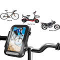 Bicycle Phone Holder Waterproof Bicycle Motorcycle Handlebar Case For 4.7-6.8 Inch Mobile Phone M...