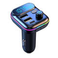 T70 Car MP3 Player FM Transmitter with Bluetooth USB Car Mobile Charger QC3.0 Quick Charge U Disk...