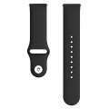 Monochrome Silicone Watch Band For Samsung Galaxy Watch Active 20mm(Black)