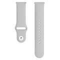 Monochrome Silicone Watch Band For Samsung Galaxy Watch Active 20mm(Gray)