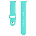 Monochrome Silicone Watch Band For Samsung Galaxy Watch Active 20mm(Teal)
