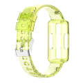 For Fitbit Luxe Transparent Silicone Integrated Watch Band(Transparent Yellow)