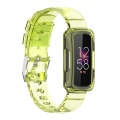 For Fitbit Luxe Transparent Silicone Integrated Watch Band(Transparent Yellow)