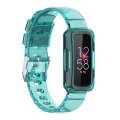 For Fitbit Luxe Transparent Silicone Integrated Watch Band(Transparent Blue)