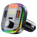 T832 Car Bluetooth FM Transmitter Colorful Light MP3 Player Powerful Quick Charger QC3.0