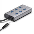 Multiport Metal Enclosure Docking Station HUB with 7 USB 3.0 Ports