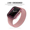 For Apple Watch Series 8 / 7 41mm ENKAY Hat-Prince 2 in 1 PC Frame + 9H Tempered Glass Case(Pink)