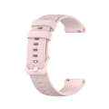 For Samsung Galaxy Watch 42mm 20mm Checkered Silicone Watch Band(Pink)