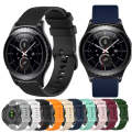 For Samsung Gear S2 Classic 20mm Checkered Silicone Watch Band(Black)