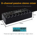 B066 Mini Stereo 8 Channel RCA Non Source Sound Passive Mixer, No Power Supply