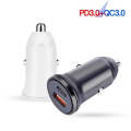 WKN-707 PD 20W USB-C / Type-C + QC 3.0 25W USB Mini Car Charger with USB-C / Type-C to 8 Pin Data...