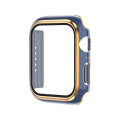 Electroplating Two-color PC+Tempered Film Watch Case For Apple Watch Series 3/2/1 42mm(Blue+Rose ...