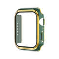 Electroplating Two-color PC+Tempered Film Watch Case For Apple Watch Series 6/5/4/SE 40mm(Green+G...