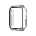 Electroplating Monochrome PC+Tempered Film Watch Case For Apple Watch Series 6/5/4/SE 44mm(Silver)