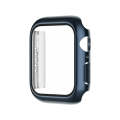 Electroplating Monochrome PC+Tempered Film Watch Case For Apple Watch Series 6/5/4/SE 40mm(Blue)