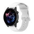 For Huawei Watch GT3 46mm 22mm Solid Color Silicone Watch Band(White)