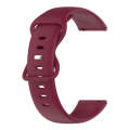 For Huawei Watch 3 22mm Solid Color Silicone Watch Band(Burgundy)