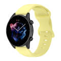 For Huawei Watch 3 22mm Solid Color Silicone Watch Band(Yellow)