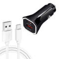 TE-P22 38W PD USB-C / Type-C + QC3. 0 USB Car Charger with 1m USB to USB-C / Type-C Data Cable(Bl...
